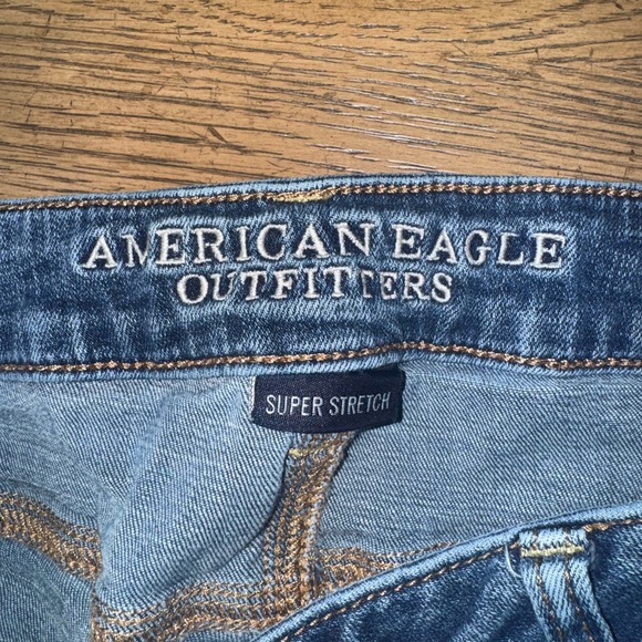 American Eagle Outfitters Dark Blue Straight Leg Skinny Jeans 14R - Picture 3 of 6